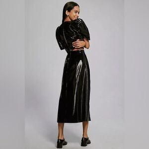 RHODE Remi Faux Leather Midi Skirt NWT